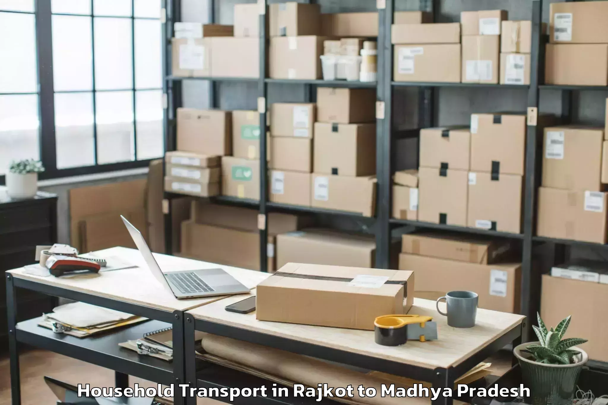 Book Rajkot to Malhargarh Household Transport Online